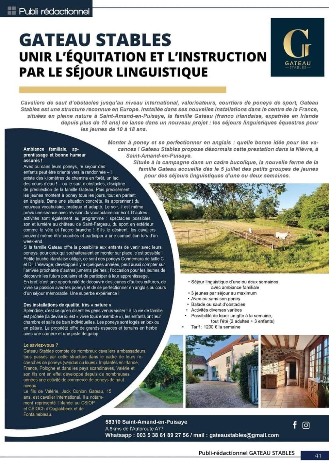 Ferme Equestre & Chambres D'Hotes Gateau Stables Proche Guedelon Saint-Amand-en-Puisaye Exterior foto